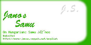 janos samu business card